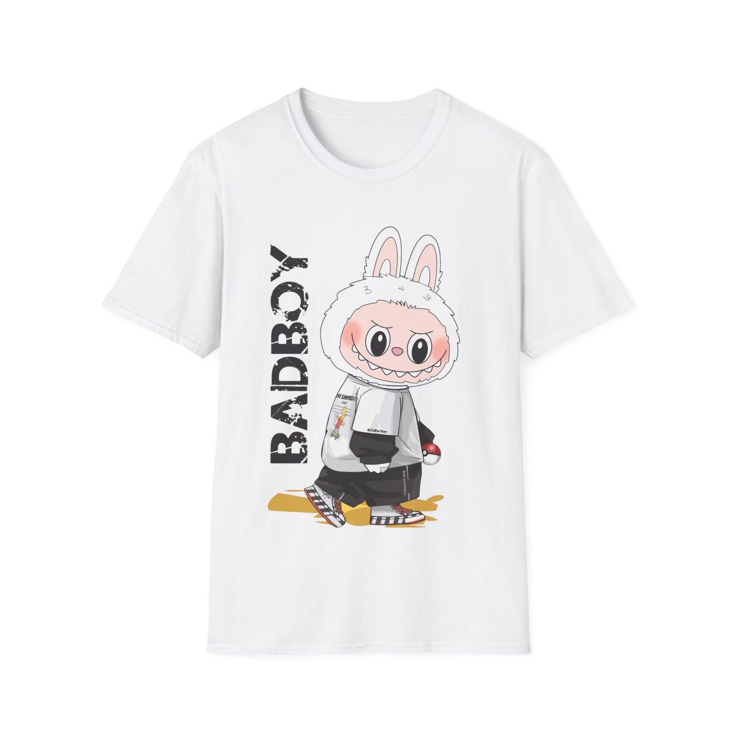 T-Shirt Unisex Labubu Softstyle – Design Streetwear Kawaii “Bad Boy”.