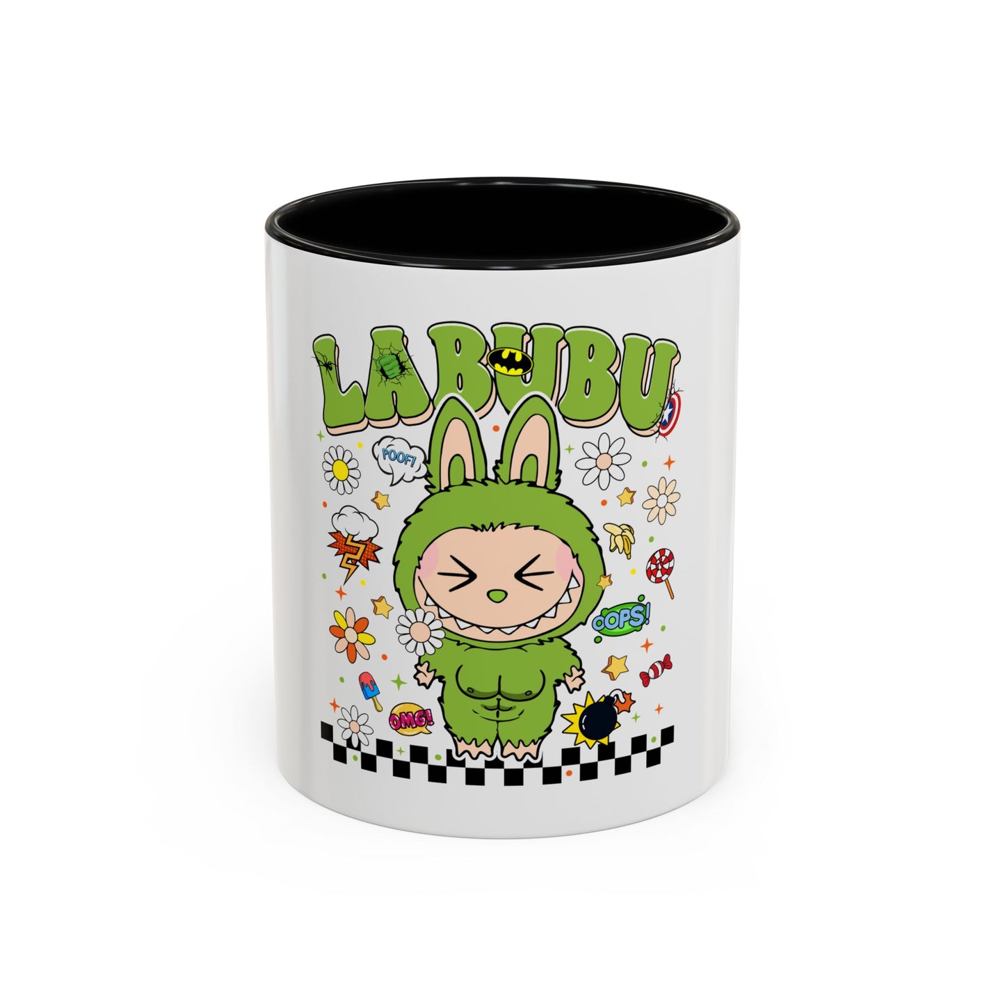 Tazza Labubu Pop Art | Tazza Colorata in Ceramica 315 ml – Collezione Personalizzabile.