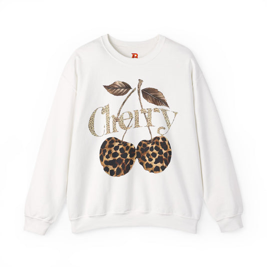 Felpa Unisex "Cherry Leopard" – Stampa Ciliegie Animalier, Stile Streetwear alla Moda.