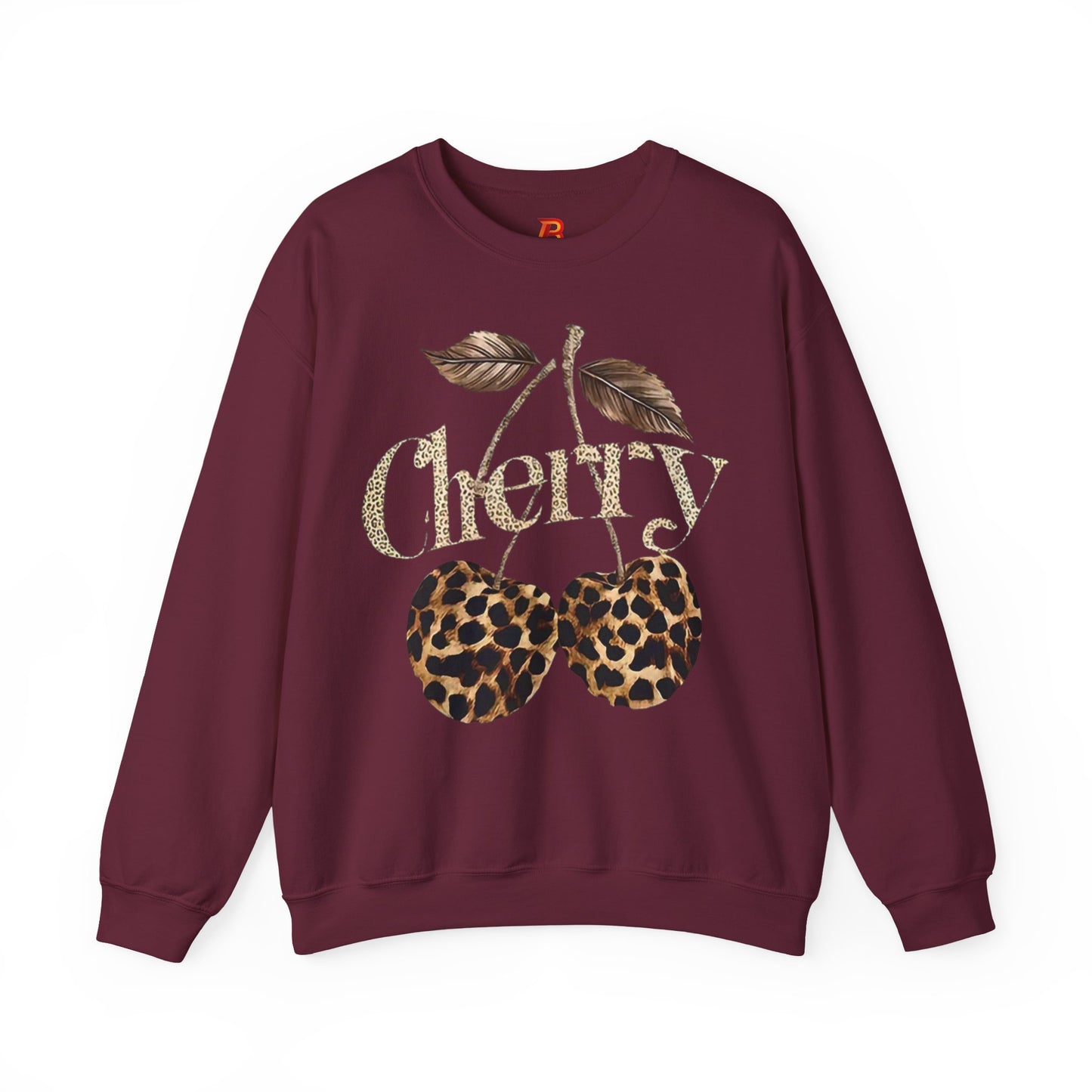 Felpa Unisex "Cherry Leopard" – Stampa Ciliegie Animalier, Stile Streetwear alla Moda.