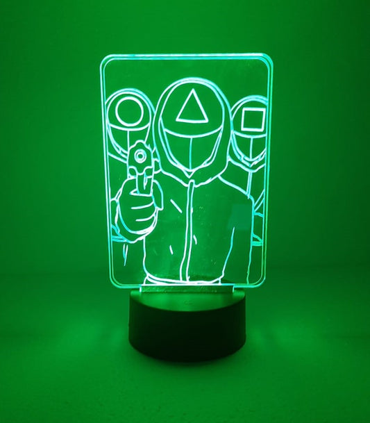 Lampada 3D - IL GIOCO - Realizzato in Plexiglass inciso a laser con base luminosa compresa di telecomando!
